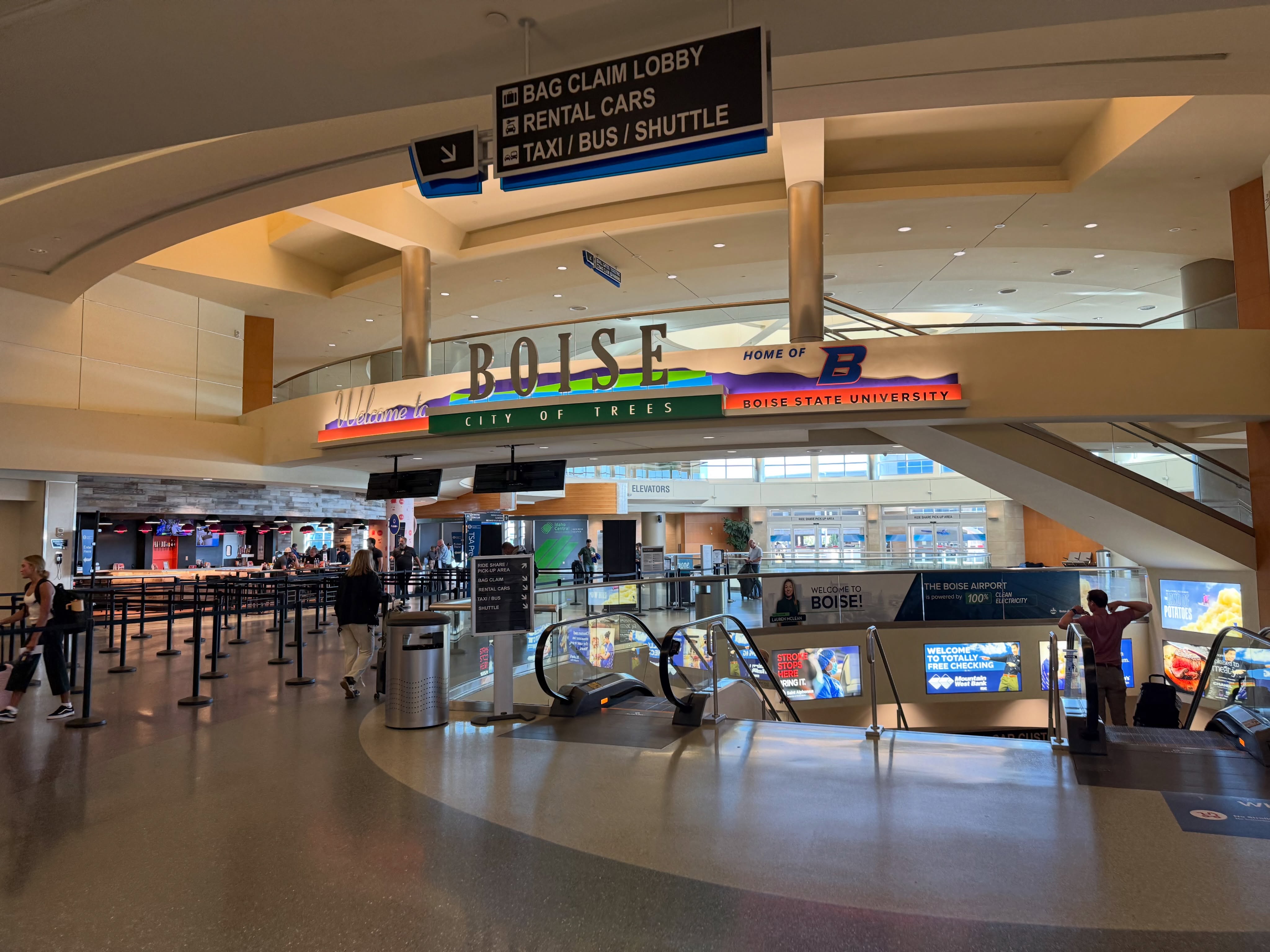 Arrival hall at Boise airport