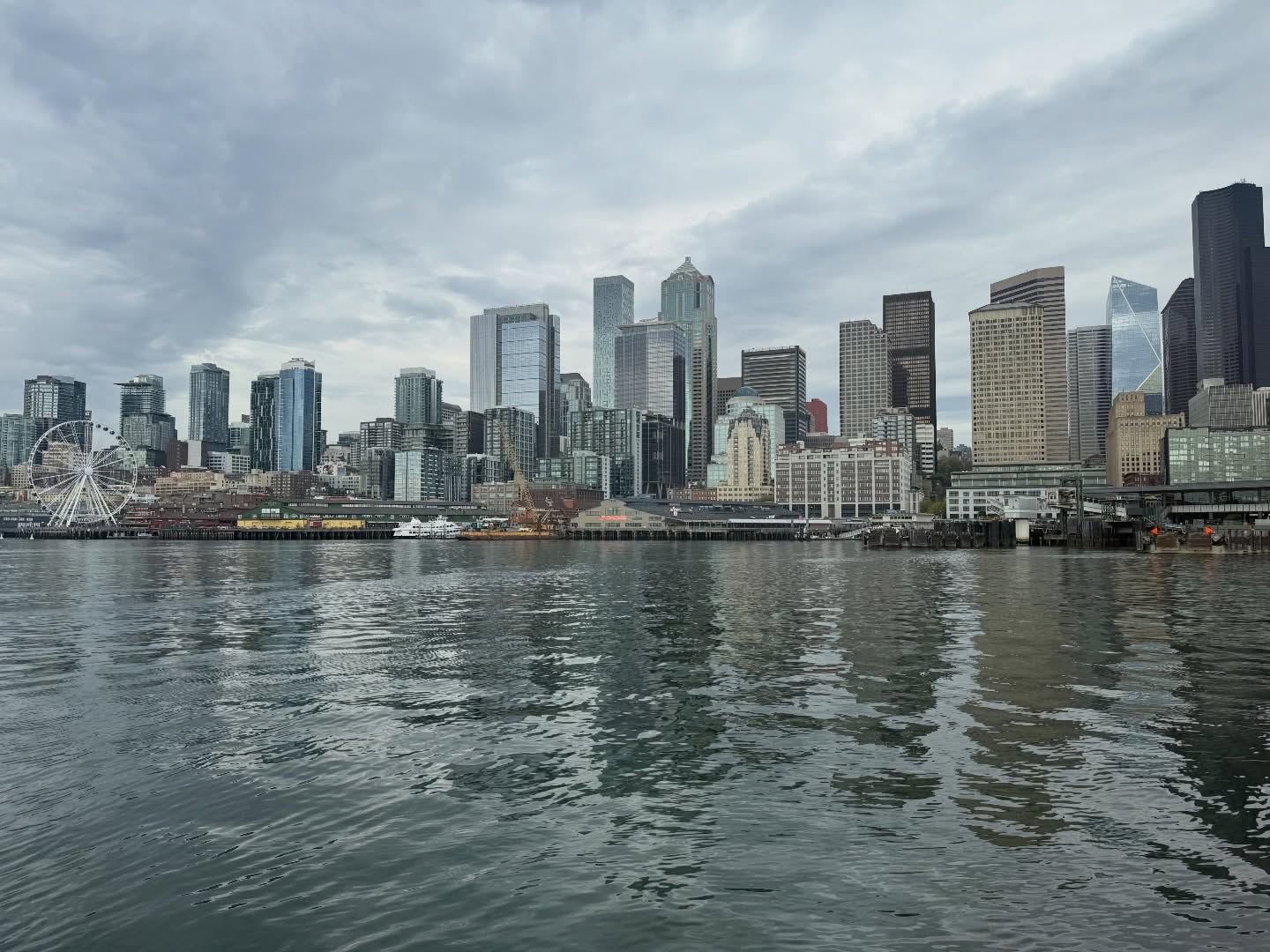 Seattle skyline reflected across the water